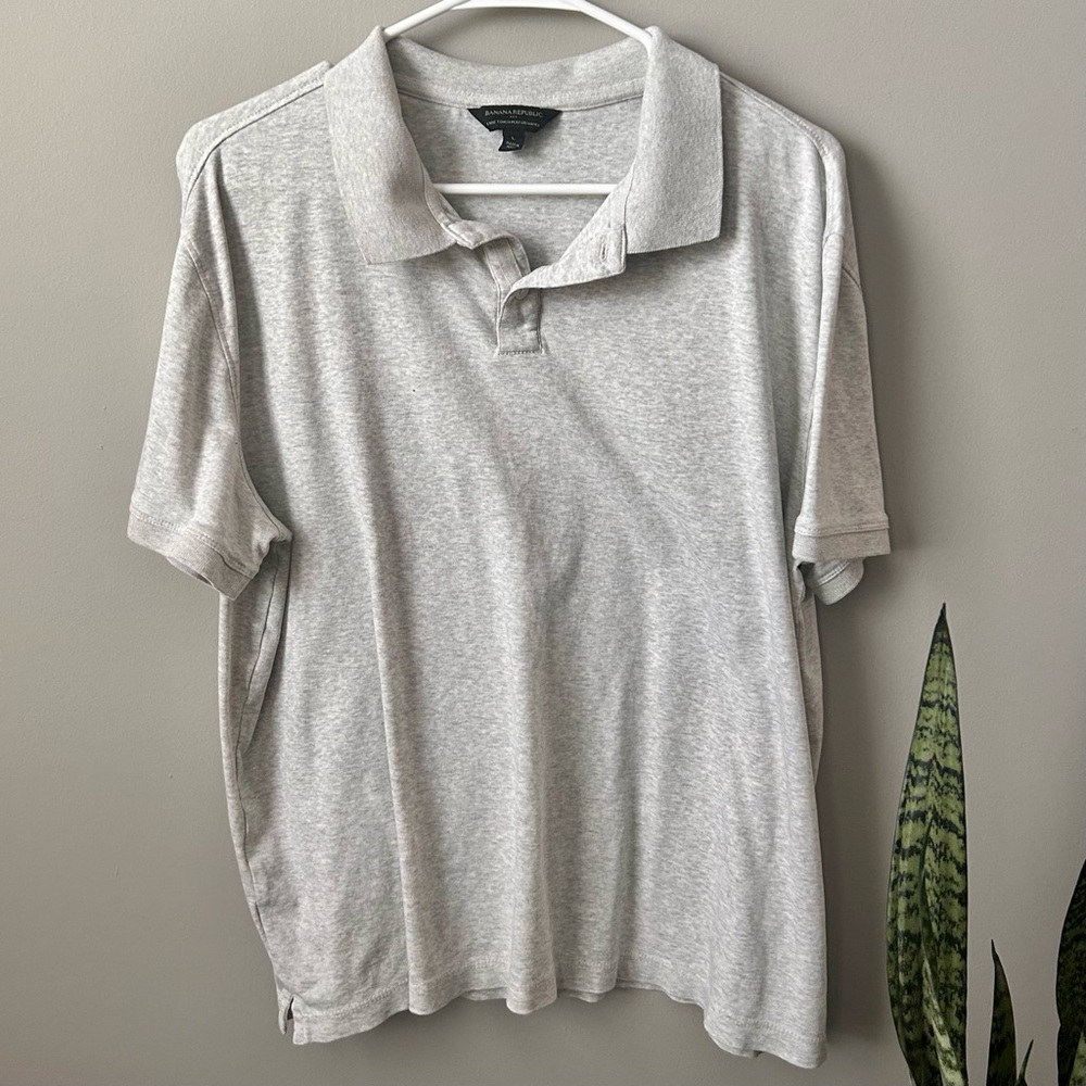 Banana Republic Light Gray Men’s Polo
